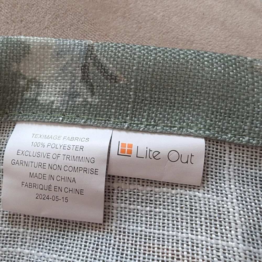 Floral Green Curtains set of 2
